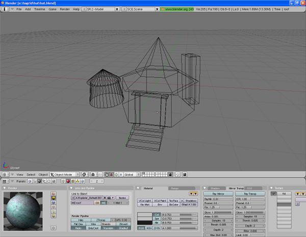 Blender 3D modeling